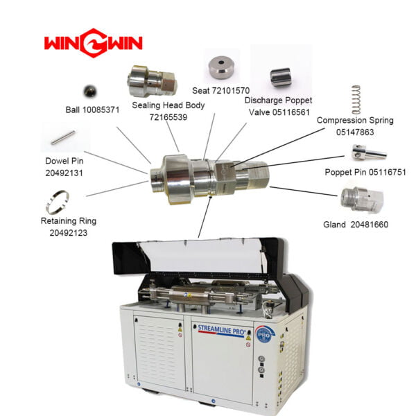 90,000 psi ultra high pressure intensifier pump waterjet cutting