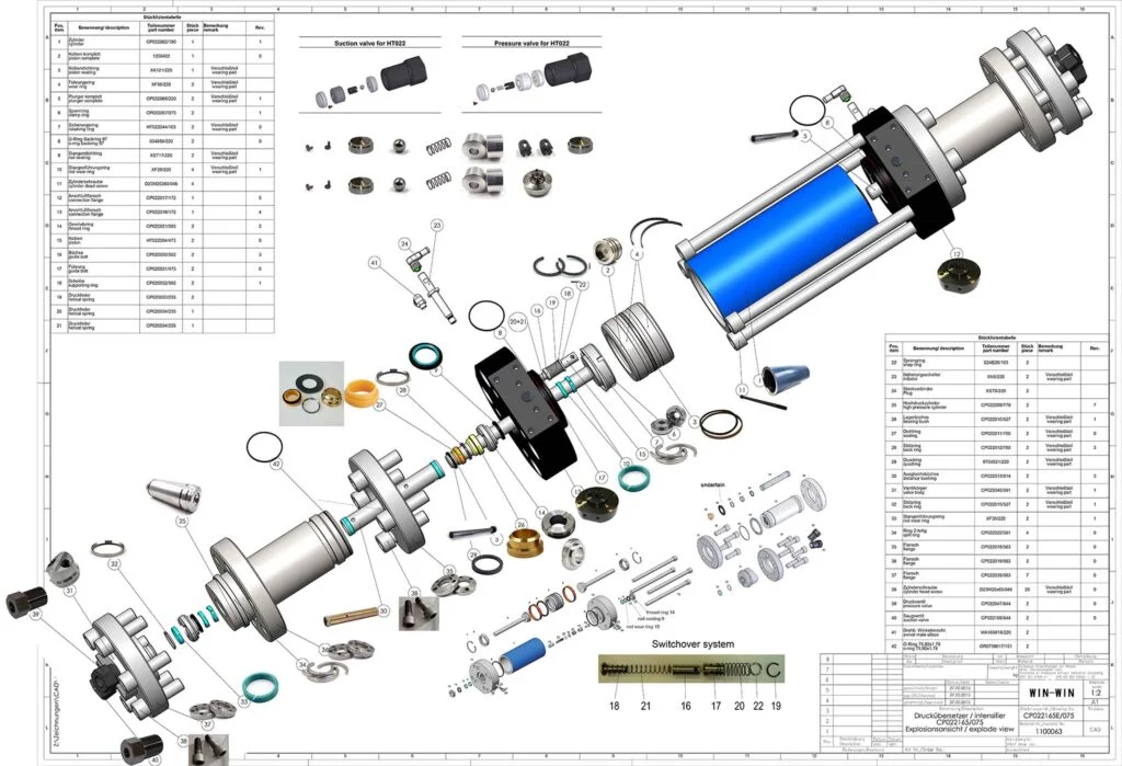 BHDT pump parts BFT waterjet spare parts