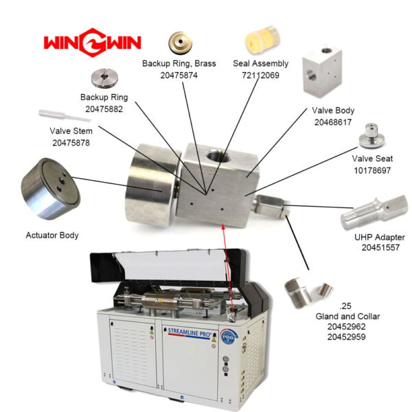 90,000 psi ultra high pressure intensifier pump waterjet cutting